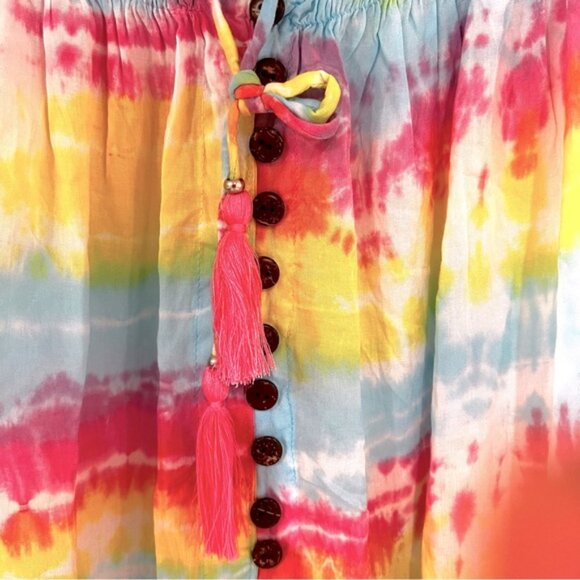 Tiare Hawaii Ryden Tie Dye Strapless Mini Dress Women’s Sz M/L NWT - Picture 6 of 16